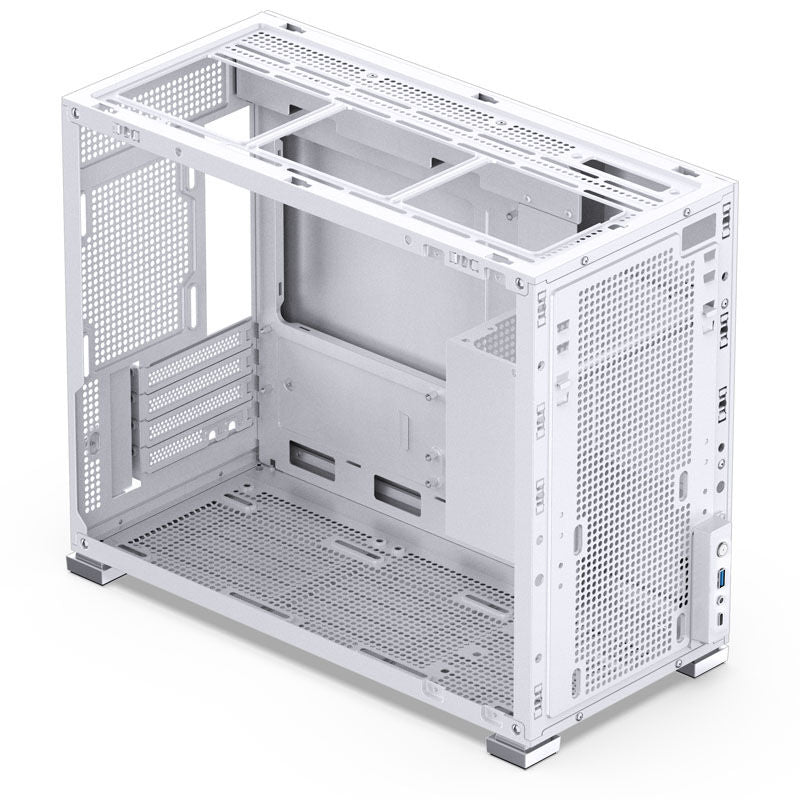 Jonsbo D31 Screen Micro-ATX kabinett herdet glass hvit - Jonsbo