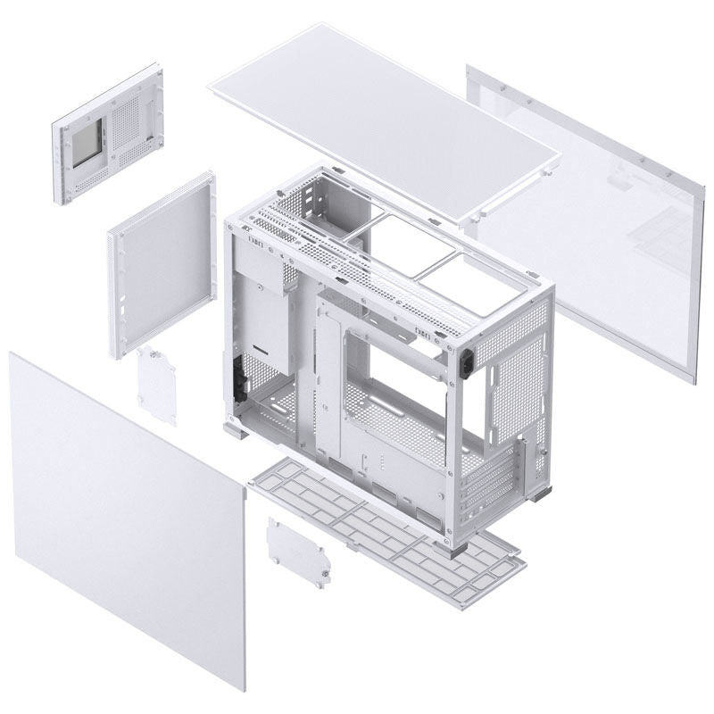 Jonsbo D31 Screen Micro-ATX kabinett herdet glass hvit - Jonsbo