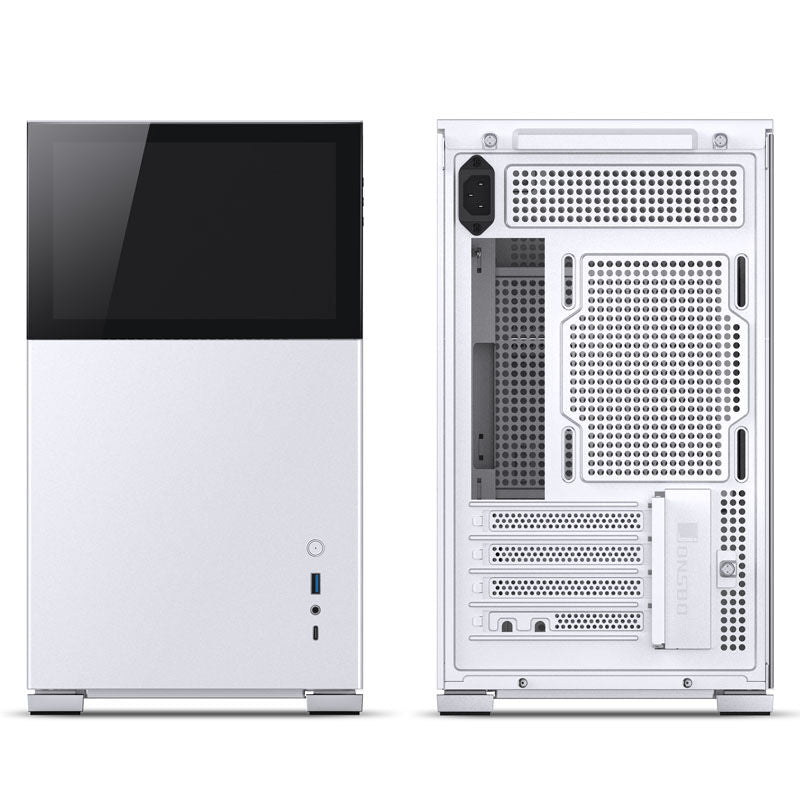 Jonsbo D31 Screen Micro-ATX kabinett herdet glass hvit - Jonsbo