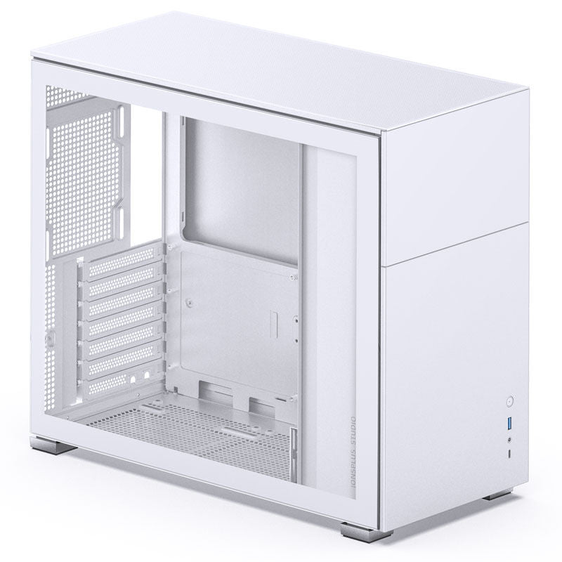 Jonsbo D41 kabinett midtårn ATX herdet glass hvit - Jonsbo
