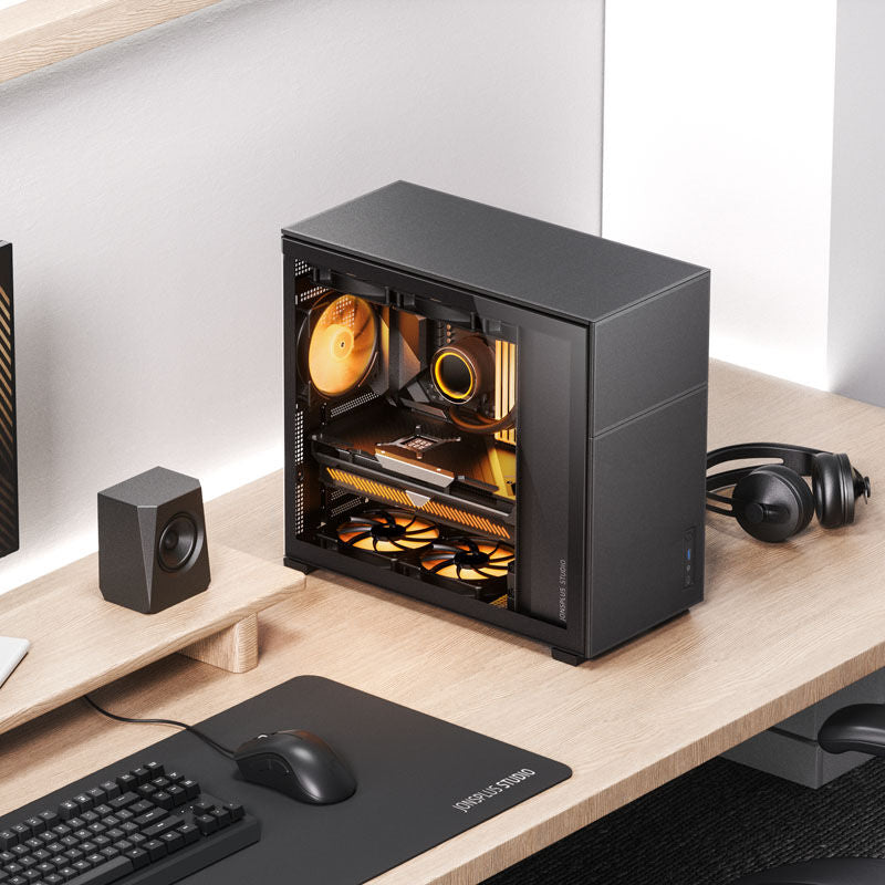 Jonsbo D41 Mesh ATX kabinett midtårn herdet glass svart - Jonsbo