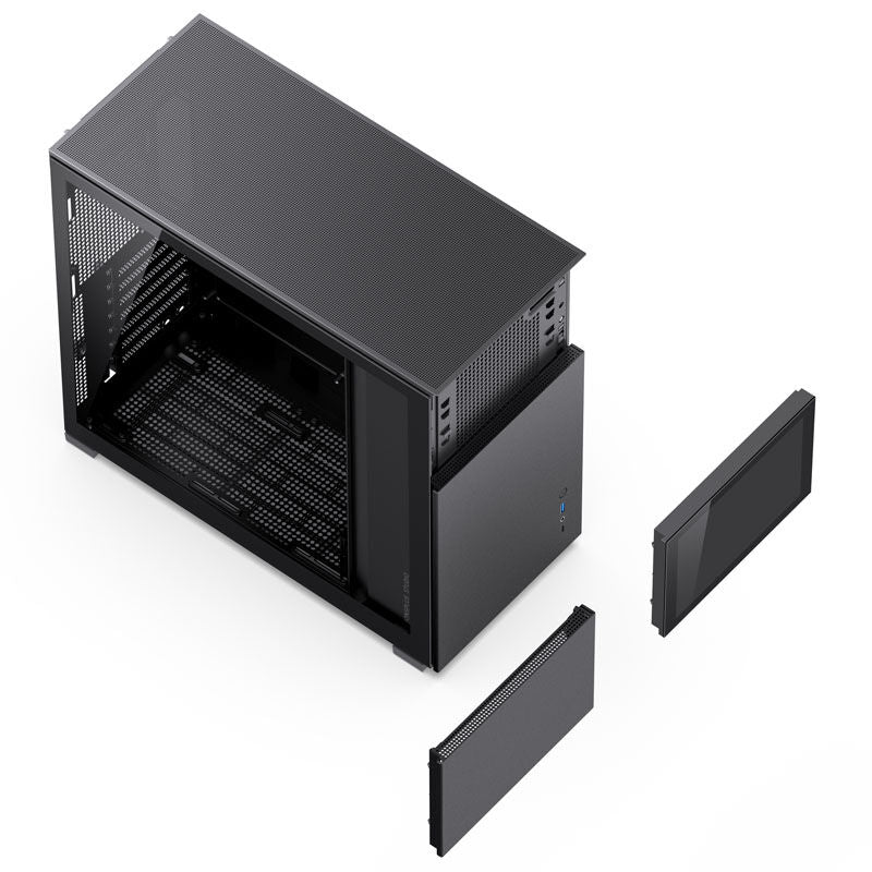 Jonsbo D41 Screen kabinett midtårn ATX herdet glass hvit - Jonsbo