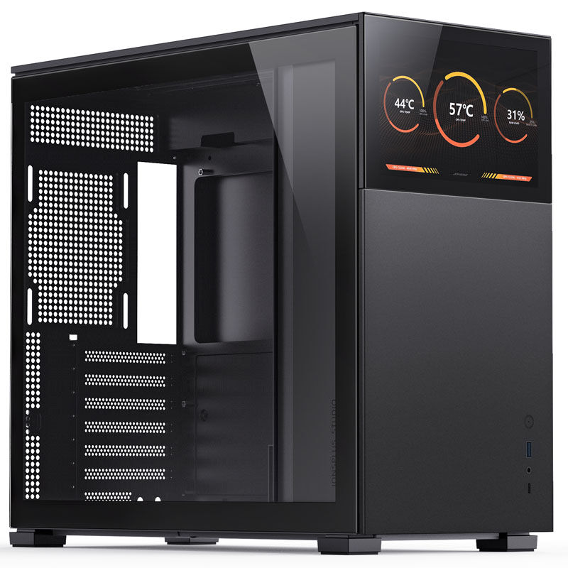 Jonsbo D41 Screen kabinett midtårn ATX herdet glass hvit - Jonsbo