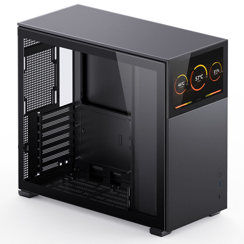 Jonsbo D41 Screen kabinett midtårn ATX herdet glass hvit - Jonsbo