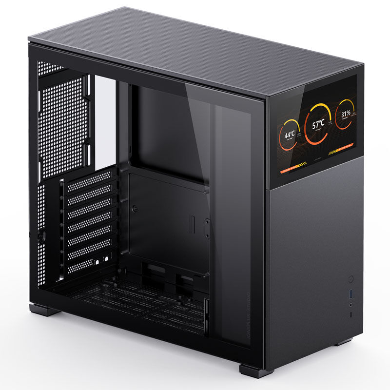 Jonsbo D41 Screen kabinett midtårn ATX herdet glass hvit - Jonsbo