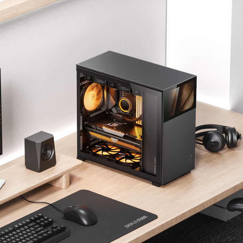 Jonsbo D41 Screen kabinett midtårn ATX herdet glass hvit - Jonsbo