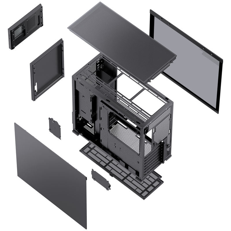 Jonsbo D41 MESH Screen kabinett midtårn ATX herdet glass hvit - Jonsbo