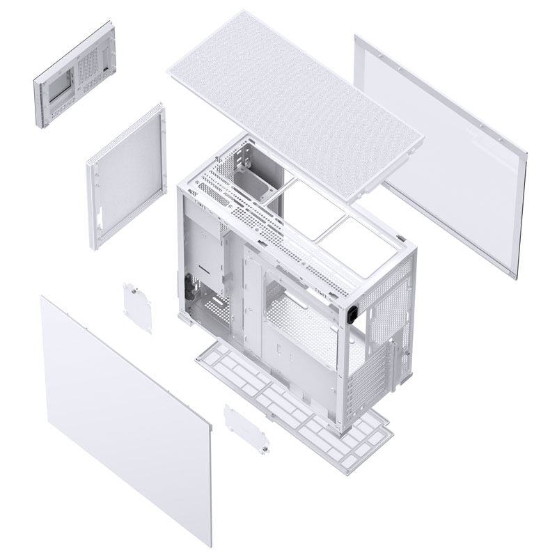 Jonsbo D41 MESH Screen kabinett midtårn ATX herdet glass hvit - Jonsbo