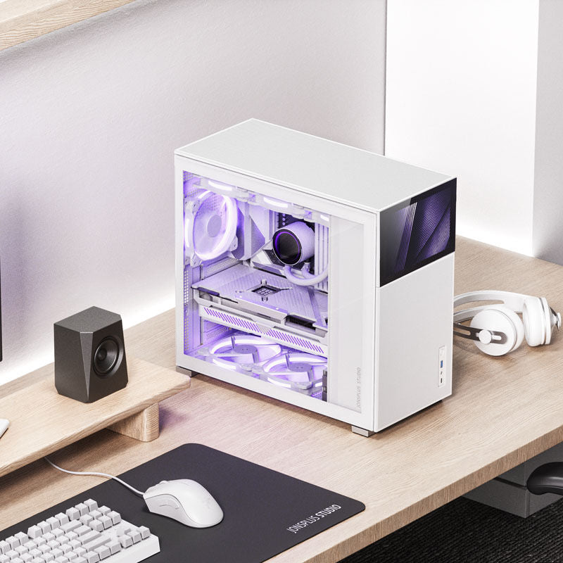 Jonsbo D41 MESH Screen kabinett midtårn ATX herdet glass hvit - Jonsbo