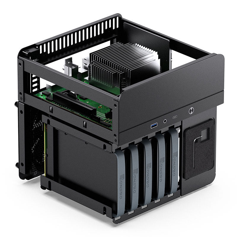 Jonsbo N2 Mini-ITX NAS kabinett svart 5x 3,5" Hot-Swap - Jonsbo
