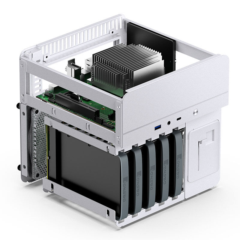 Jonsbo N2 Mini-ITX NAS kabinett svart 5x 3,5" Hot-Swap - Jonsbo