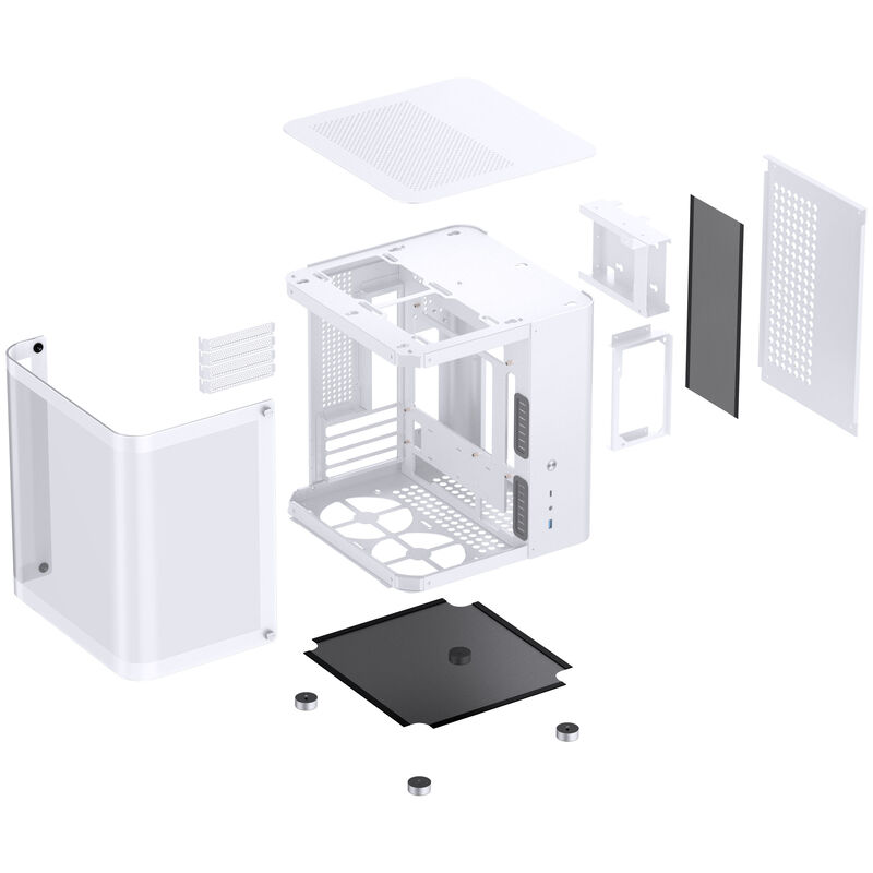 Jonsbo TK-1 2.0 kabinett Micro-ATX herdet glass svart - Jonsbo