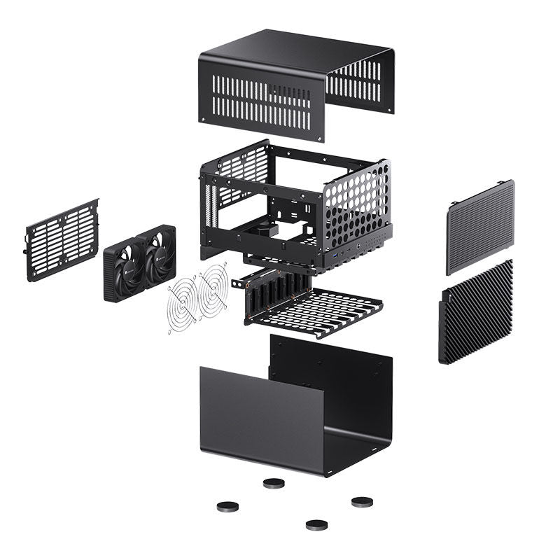 Jonsbo N3 NAS-kabinett Mini-ITX 8x 3,5" hot-swap svart - Jonsbo