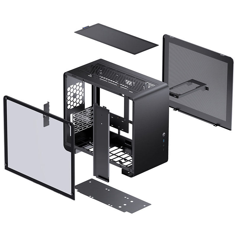 Jonsbo U4 Mini Micro-ATX kabinett herdet glass svart - Jonsbo