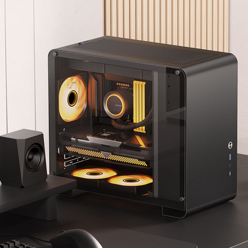 Jonsbo U4 Mini Micro-ATX kabinett herdet glass svart - Jonsbo