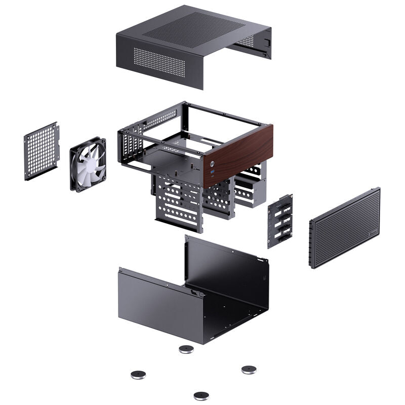 Jonsbo N4 NAS-kabinett Micro-ATX 6x 3,5" hot-swap svart - Jonsbo