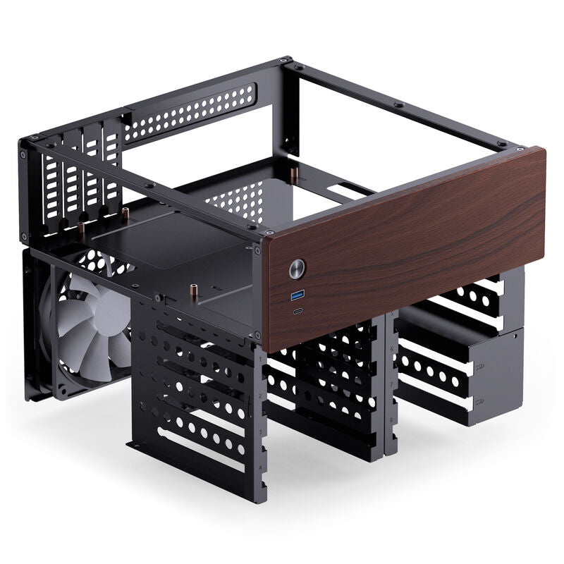 Jonsbo N4 NAS-kabinett Micro-ATX 6x 3,5" hot-swap svart - Jonsbo