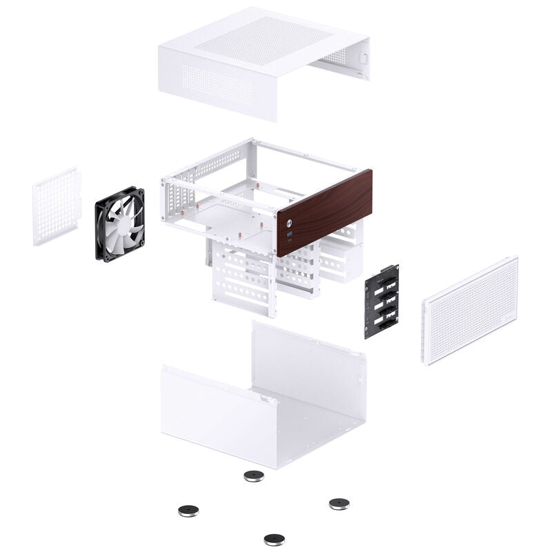 Jonsbo N4 NAS-kabinett Micro-ATX 6x 3,5" hot-swap svart - Jonsbo