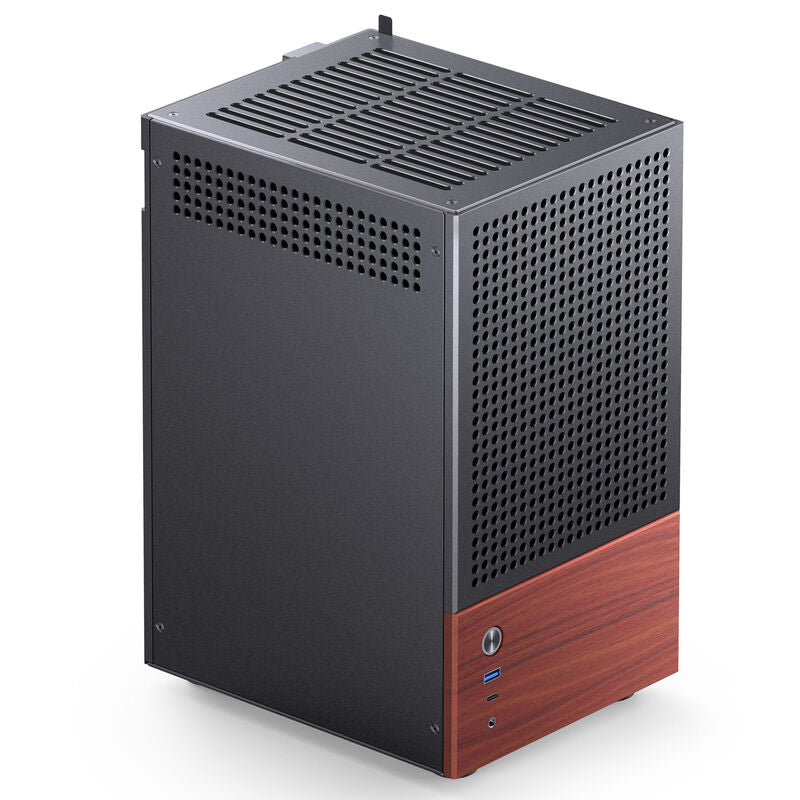 Jonsbo T6 kabinett Mini-ITX herdet glass valnøtt sølv - Jonsbo