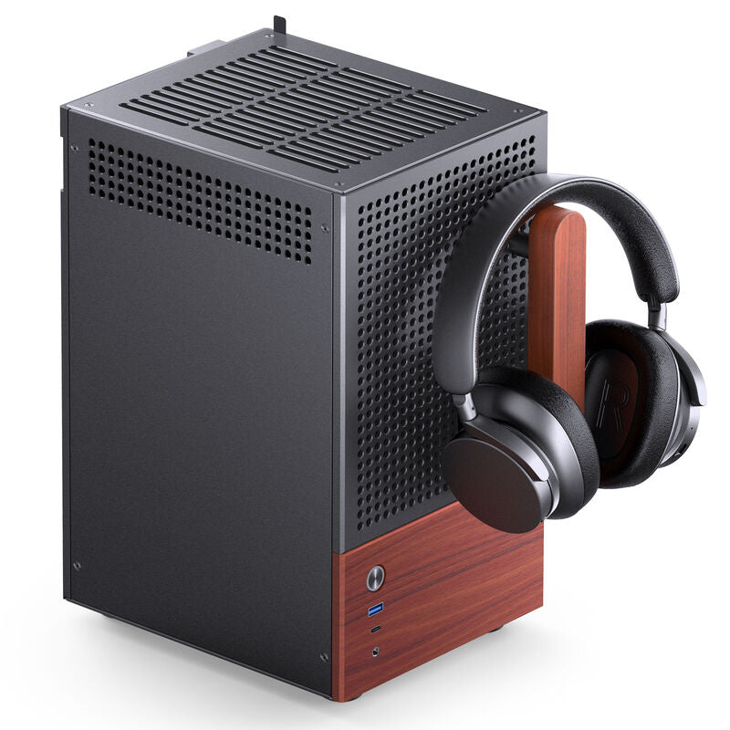 Jonsbo T6 kabinett Mini-ITX herdet glass valnøtt sølv - Jonsbo
