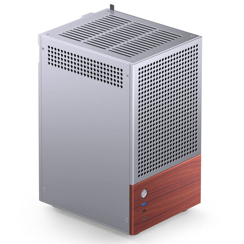 Jonsbo T6 kabinett Mini-ITX herdet glass valnøtt sølv - Jonsbo