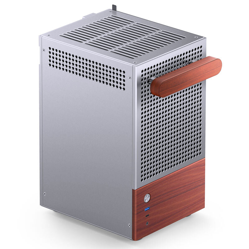 Jonsbo T6 kabinett Mini-ITX herdet glass valnøtt sølv - Jonsbo