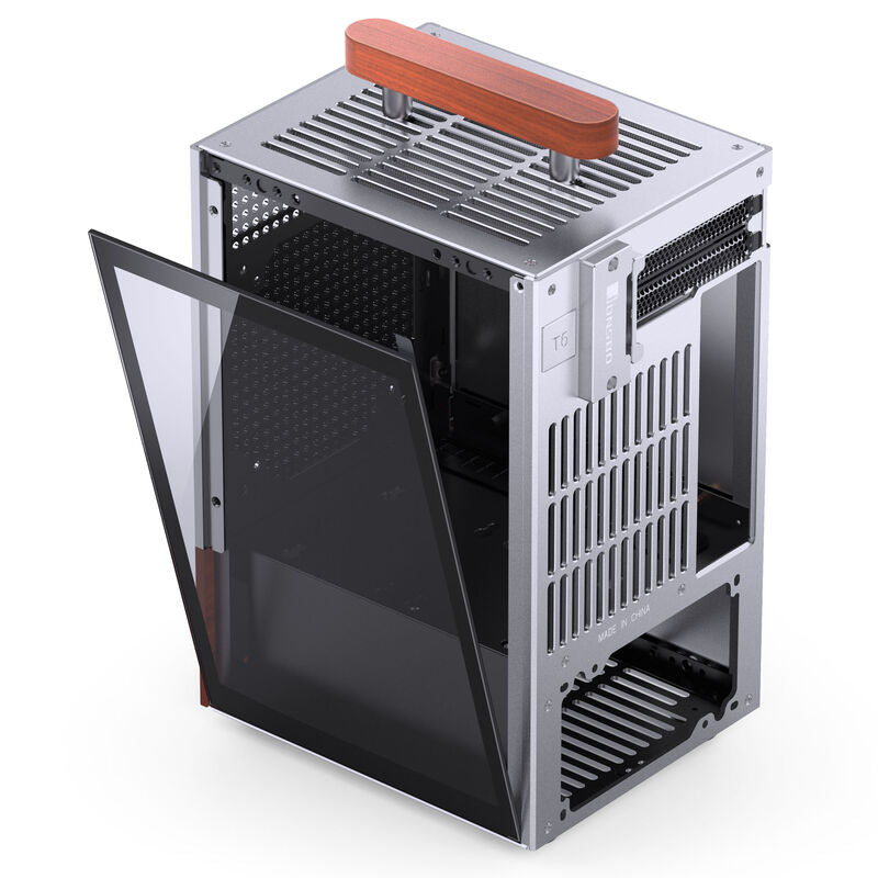 Jonsbo T6 kabinett Mini-ITX herdet glass sølv tre - Jonsbo