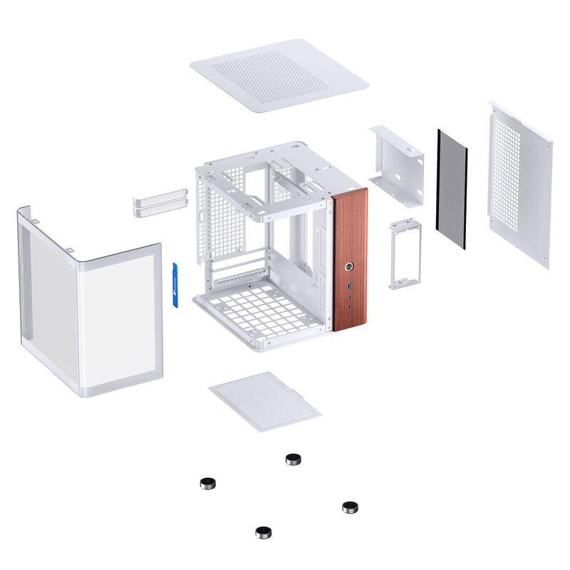 Jonsbo TK-0 kabinett minitårn Mini-ITX herdet glass hvit - Jonsbo