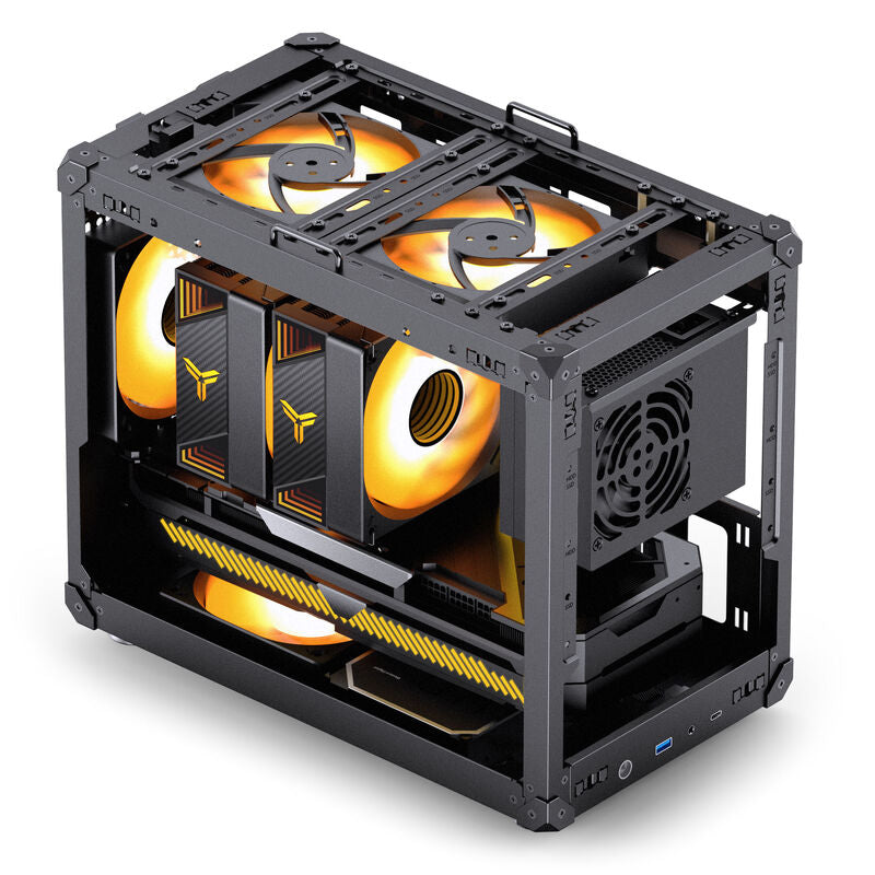 Jonsbo C6 MAX kabinett Micro-ATX herdet glass svart - Jonsbo