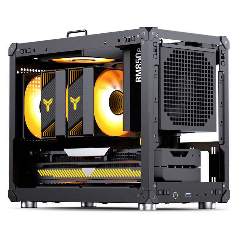 Jonsbo C6 MAX kabinett Micro-ATX herdet glass svart - Jonsbo