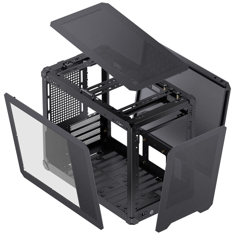 Jonsbo C6 MAX kabinett Micro-ATX herdet glass svart - Jonsbo