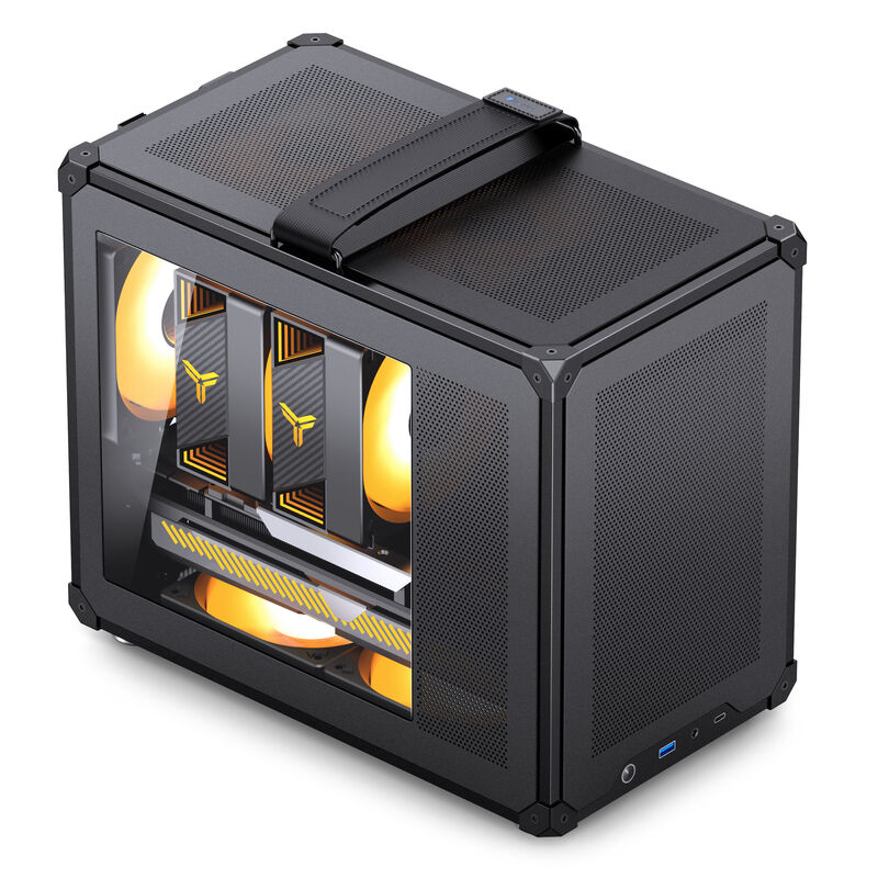 Jonsbo C6 MAX kabinett Micro-ATX herdet glass svart - Jonsbo