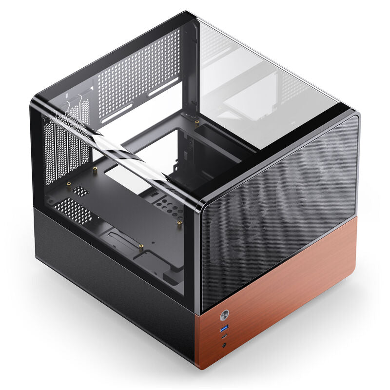 Jonsbo V12 kabinett minitårn Micro-ATX herdet glass hvit - Jonsbo