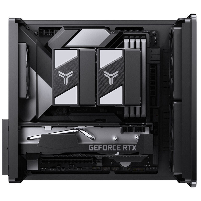 Jonsbo V12 kabinett minitårn Micro-ATX herdet glass hvit - Jonsbo