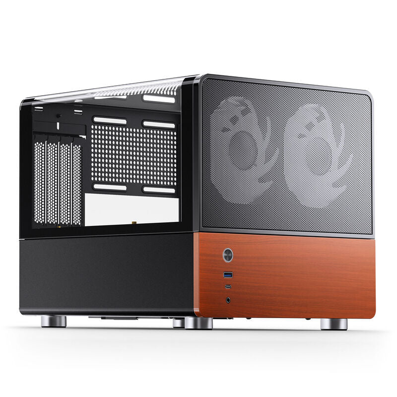 Jonsbo V12 kabinett minitårn Micro-ATX herdet glass hvit - Jonsbo