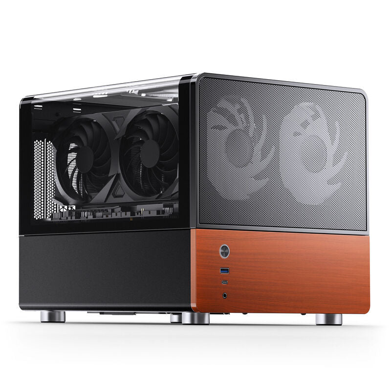 Jonsbo V12 kabinett minitårn Micro-ATX herdet glass hvit - Jonsbo