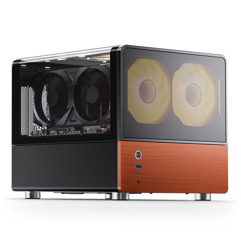 Jonsbo V12 kabinett minitårn Micro-ATX herdet glass hvit - Jonsbo