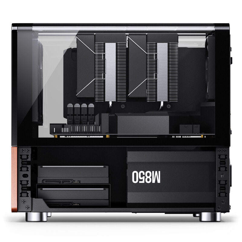Jonsbo V12 kabinett minitårn Micro-ATX herdet glass hvit - Jonsbo