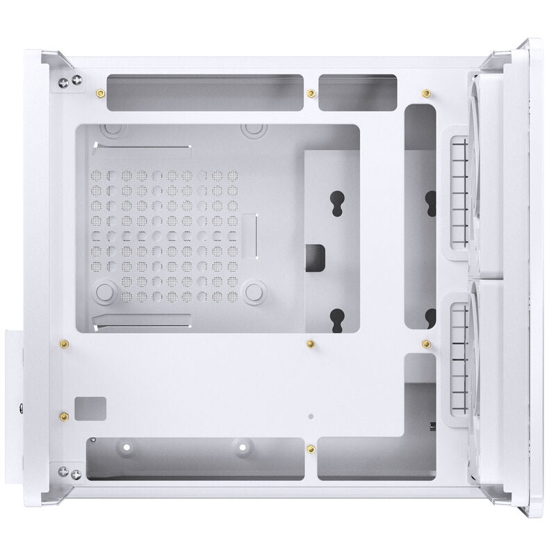 Jonsbo V12 kabinett minitårn Micro-ATX herdet glass hvit - Jonsbo