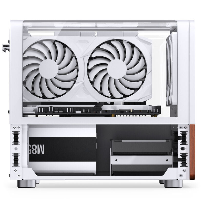 Jonsbo V12 kabinett minitårn Micro-ATX herdet glass hvit - Jonsbo