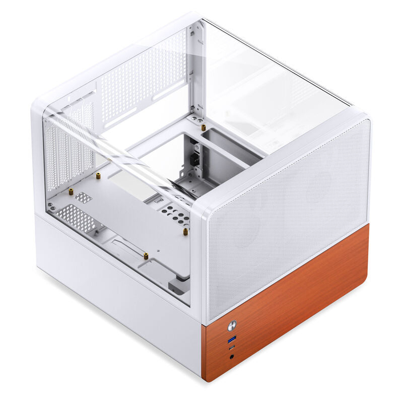 Jonsbo V12 kabinett minitårn Micro-ATX herdet glass hvit - Jonsbo