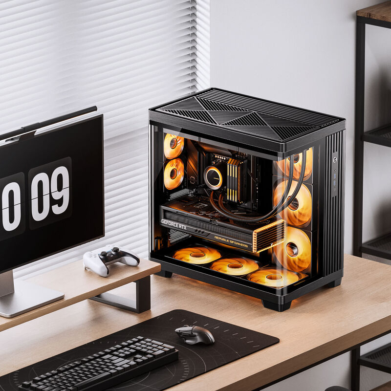 Jonsbo TK-4 kabinett midtårn ATX herdet glass svart - Jonsbo