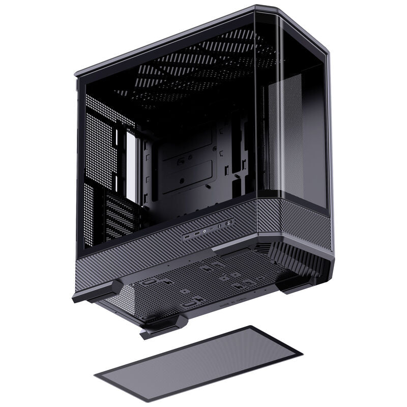 Jonsbo D400 kabinett midtårn ATX herdet glass hvit - Jonsbo