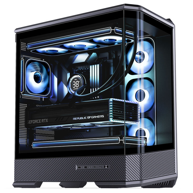 Jonsbo D400 kabinett midtårn ATX herdet glass hvit - Jonsbo
