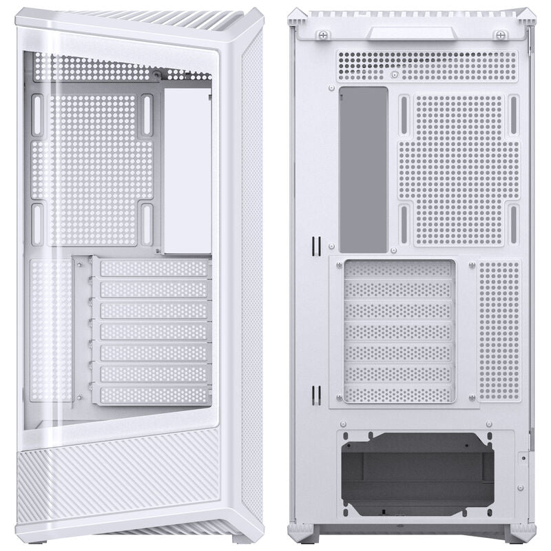 Jonsbo D400 kabinett midtårn ATX herdet glass hvit - Jonsbo