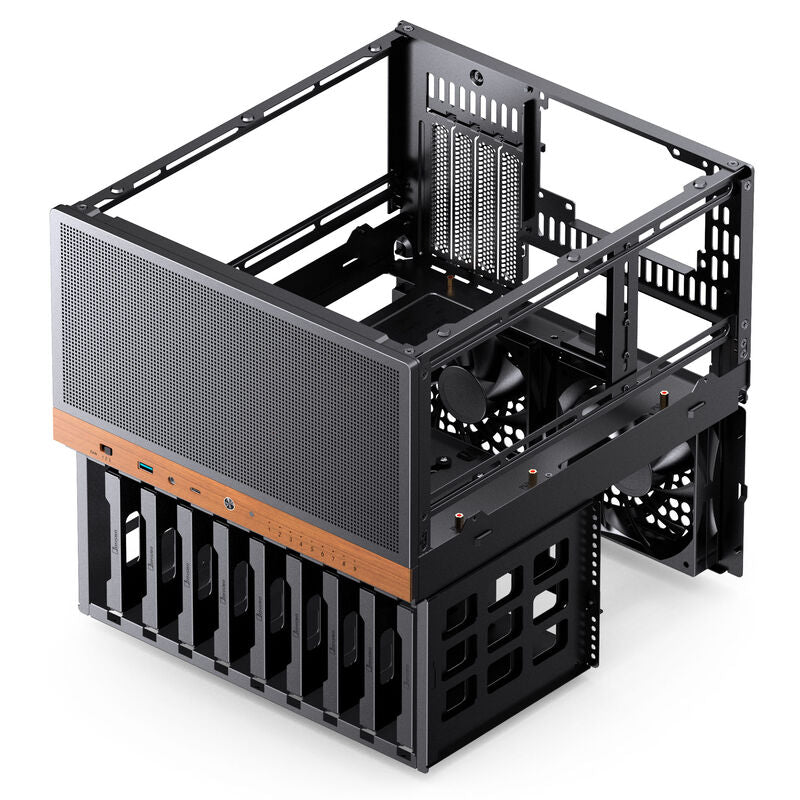 Jonsbo N6 NAS kabinett Micro-ATX kubeformet stål/mesh svart - Jonsbo