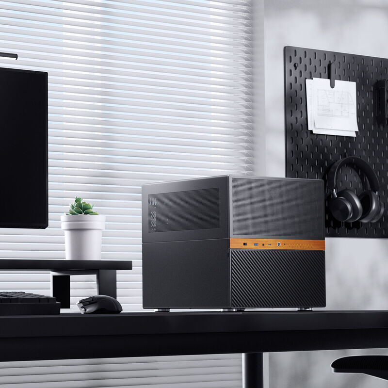 Jonsbo N6 NAS kabinett Micro-ATX kubeformet stål/mesh svart - Jonsbo