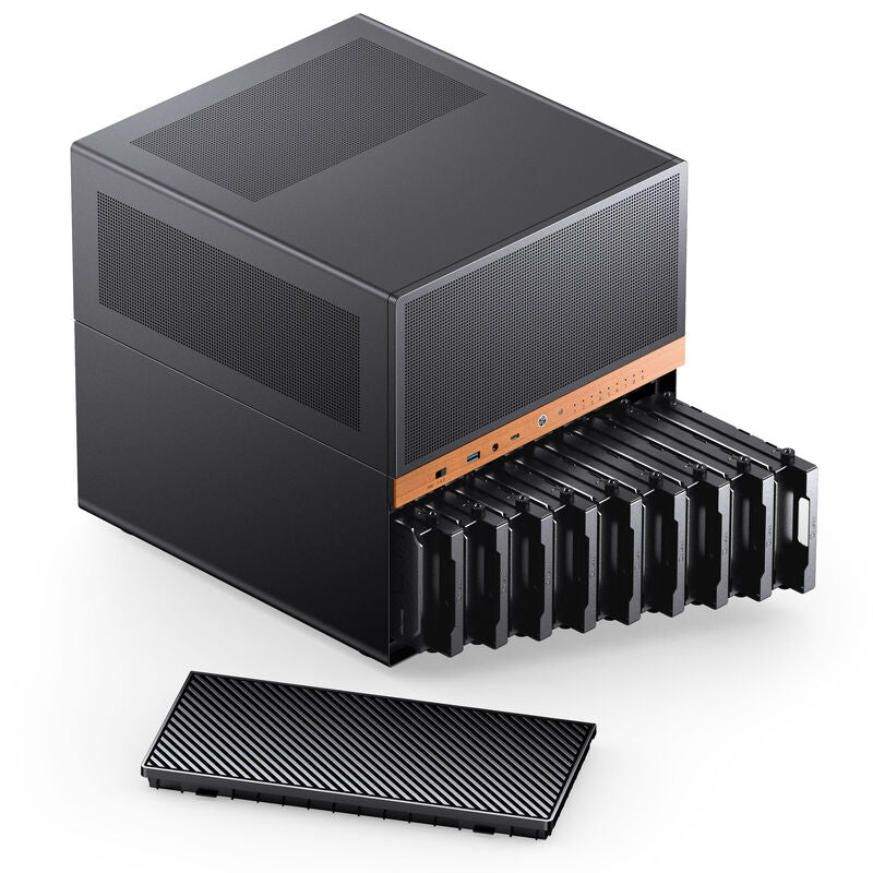 Jonsbo N6 NAS kabinett Micro-ATX kubeformet stål/mesh svart - Jonsbo