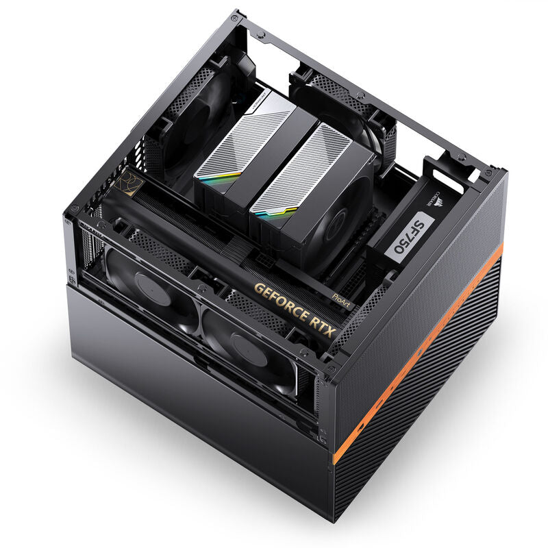 Jonsbo N6 NAS kabinett Micro-ATX kubeformet stål/mesh svart - Jonsbo