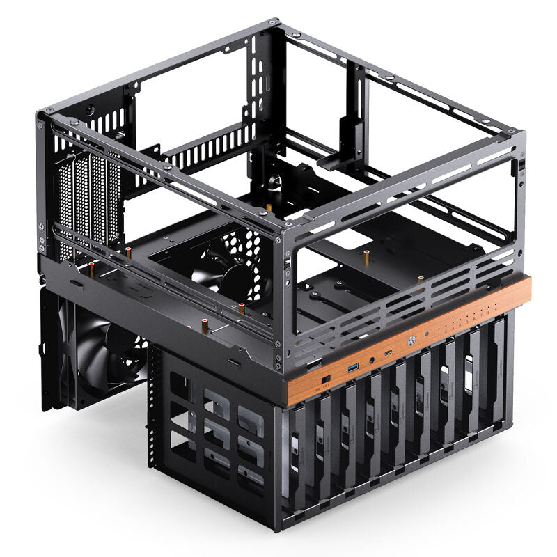 Jonsbo N6 NAS kabinett Micro-ATX kubeformet stål/mesh svart - Jonsbo